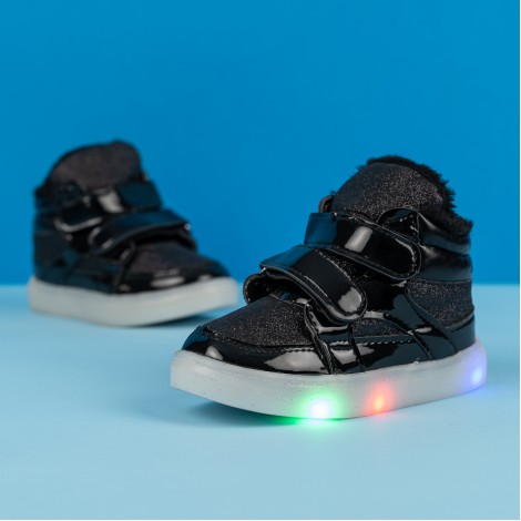 Pantofi Sport cu luminite Cody negri 