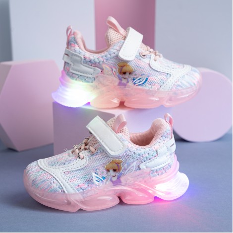 Pantofi Sport cu luminite Clara pink
