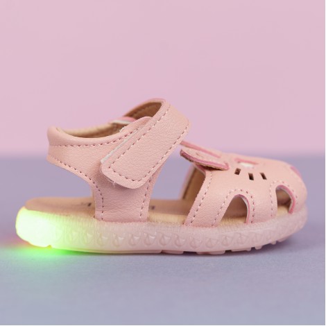 Sandale Dora roz, cu luminite