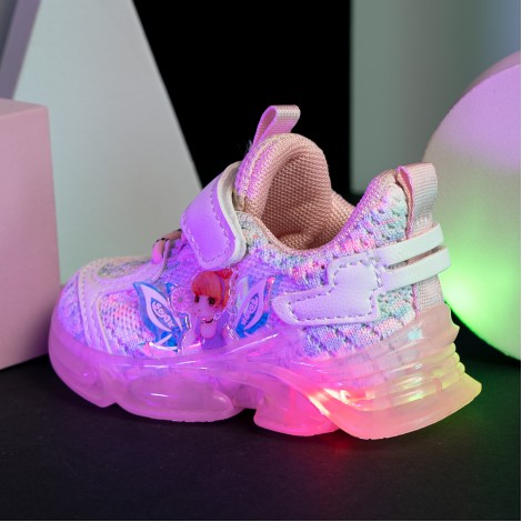 Pantofi Sport cu luminite Clara pink