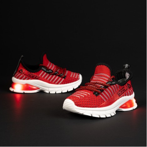 Pantofi Sport cu luminite Fitgo rosii
